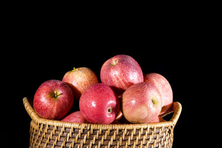 Apple isolated on black background