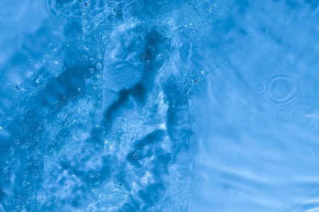 Falling drops of water. Splashing blue water
の写真素材