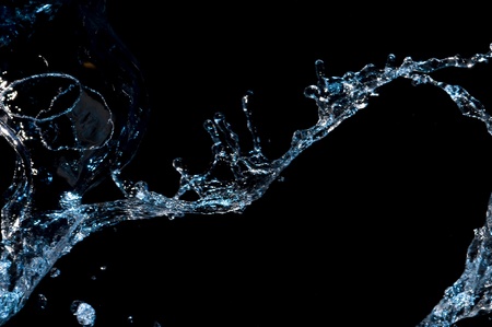 Creativve splashing water isolated on black, Creative splashの写真素材