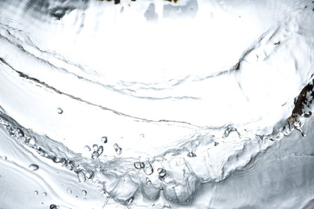 Background with black splashing  water. Creative abstractの写真素材