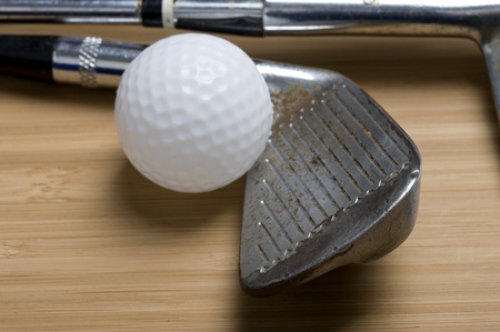 Golf club with  ball on creative backgroundの写真素材