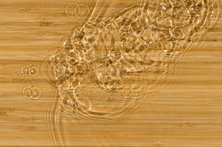 Texture wood .Background wood with splashing waterの写真素材