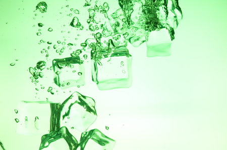 Abstract with green ice. Creative splashing  green waterの写真素材