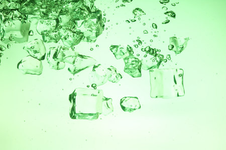 Abstract with green ice. Creative splashing  green waterの写真素材