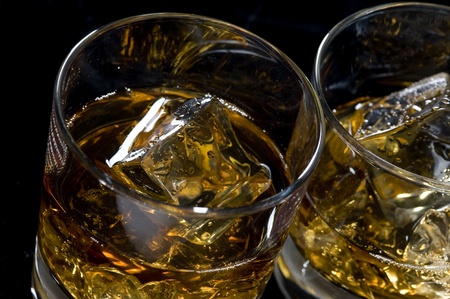 Whisky on the rock. Alcohol drink and ice
の写真素材