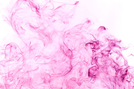 Creative smoke isolate on white background. Abstract fumesの写真素材