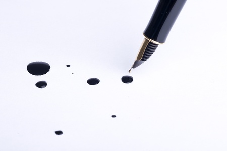 Pen on the white paperの写真素材