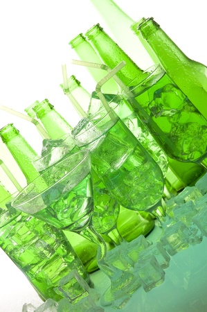 Fresh Green cocktail  with ice
の写真素材