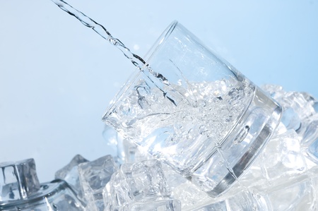 Ice and splashing fresh water
の写真素材