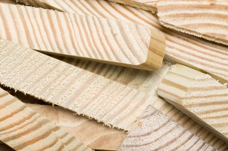Background with cut piece wood