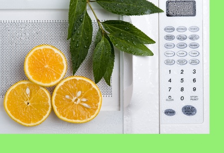 Control panel wtite microwave. Kitchen appliance
の写真素材