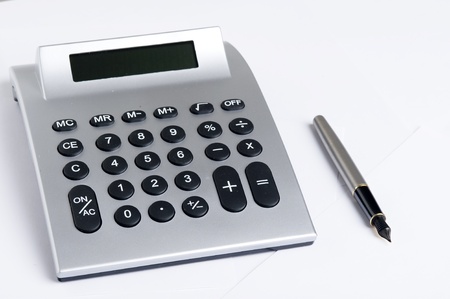 Calculator And pen. Office equpment
の写真素材