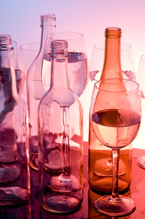 Background with wine glass and bottle
の写真素材