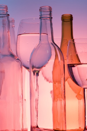 Background with wine glass and bottle
の写真素材