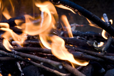Abstract background with red flame