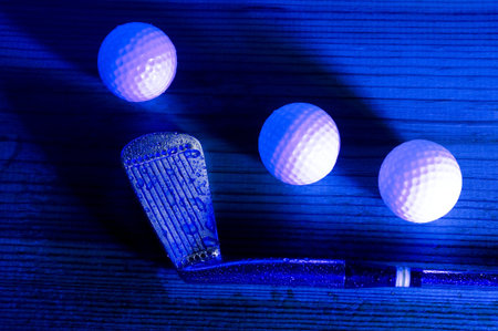Background with golf ball. Sport abstract