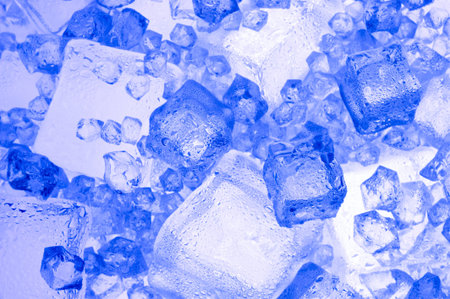 Background with blue ice cube