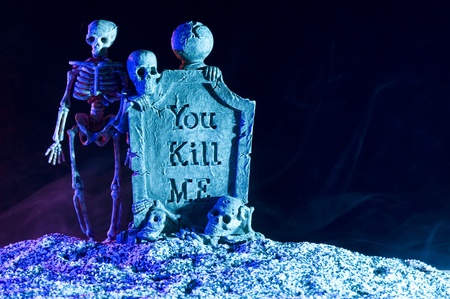 Halloween subject. Skeleton in smoke
の写真素材