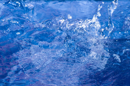Blue Water drop  on ripple surface