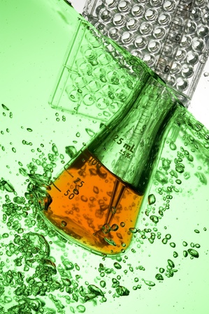 Chemical Test Tube . Chemical experiment with Laboratory glassの写真素材