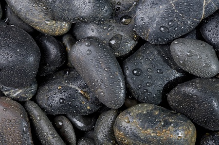  Background with black rosk covered water drop の写真素材