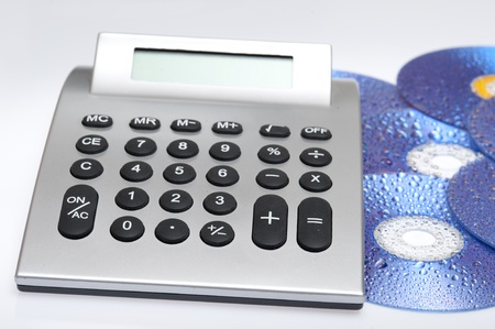 Calculator isolated on the white background の写真素材