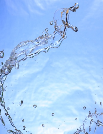 Splashing fresh blue water. Background aqua drop.の写真素材