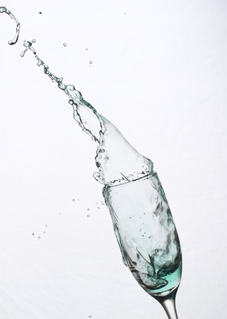 Splashing fresh shampagneの写真素材