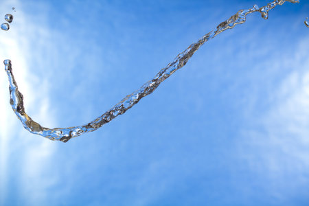 Fresh water. Creative splashing blue water