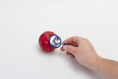Stethoscope on the white background