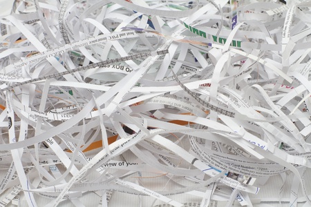 Shredder cutting paperの写真素材