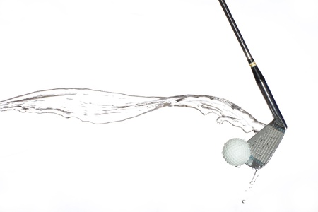 Golf ball with cludの写真素材