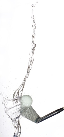 Golf ball with cludの写真素材