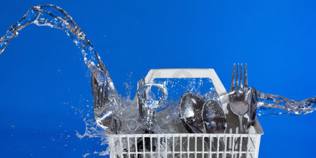 Washing spoon and fork