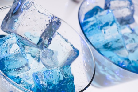 Blue cocktail and ice. Cold  alcoholic drink
の写真素材