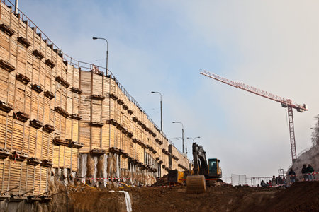 Tunnel construction siteのeditorial素材