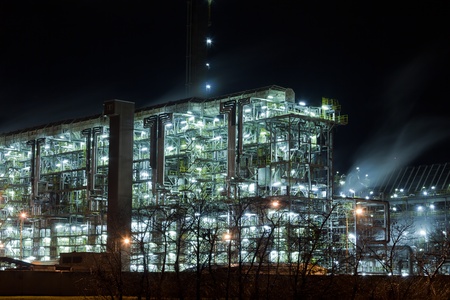 Device for chemical production at nightのeditorial素材