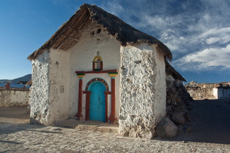 Parinacota is a small village  on the highlands at a height of 4,400 m  Lauca National Park  のeditorial素材