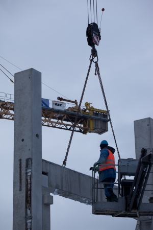 Assembly af concrete precast structureの写真素材