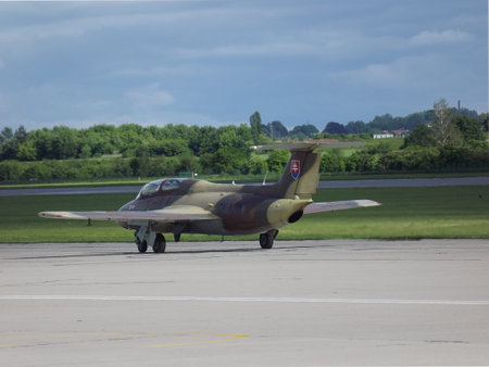  aeroplan L-29 Delfin Aviation fair in Pardubice
