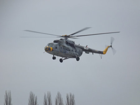 helicopter Mi17 at the airport in Pardubice