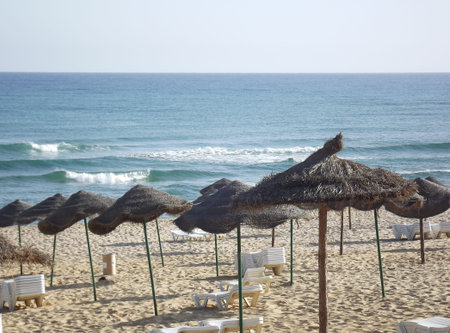 beach in Tabarka in Tunisiaの写真素材