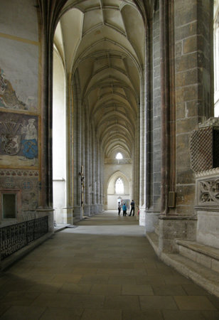 The interior of the church of St  Barbara in Kutna Horaのeditorial素材