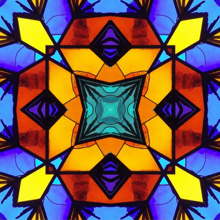 abstract background with glass mosaic motifの写真素材