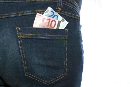 money in my jeansの写真素材