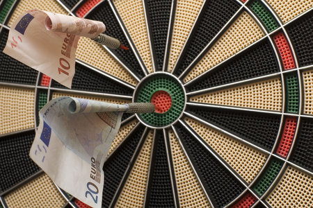 in the game can gain or lose lots of moneyの写真素材