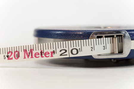 a tape measure with a total length of twenty meters