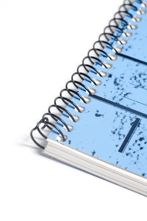 a notebook of blue rings for schoolの写真素材