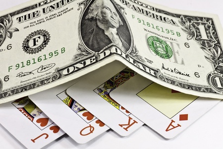 a game won with a straight flushのeditorial素材