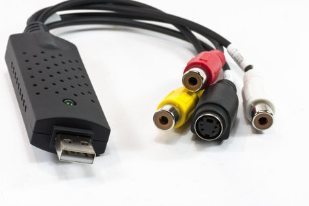 cables belonging to a video grabber usb